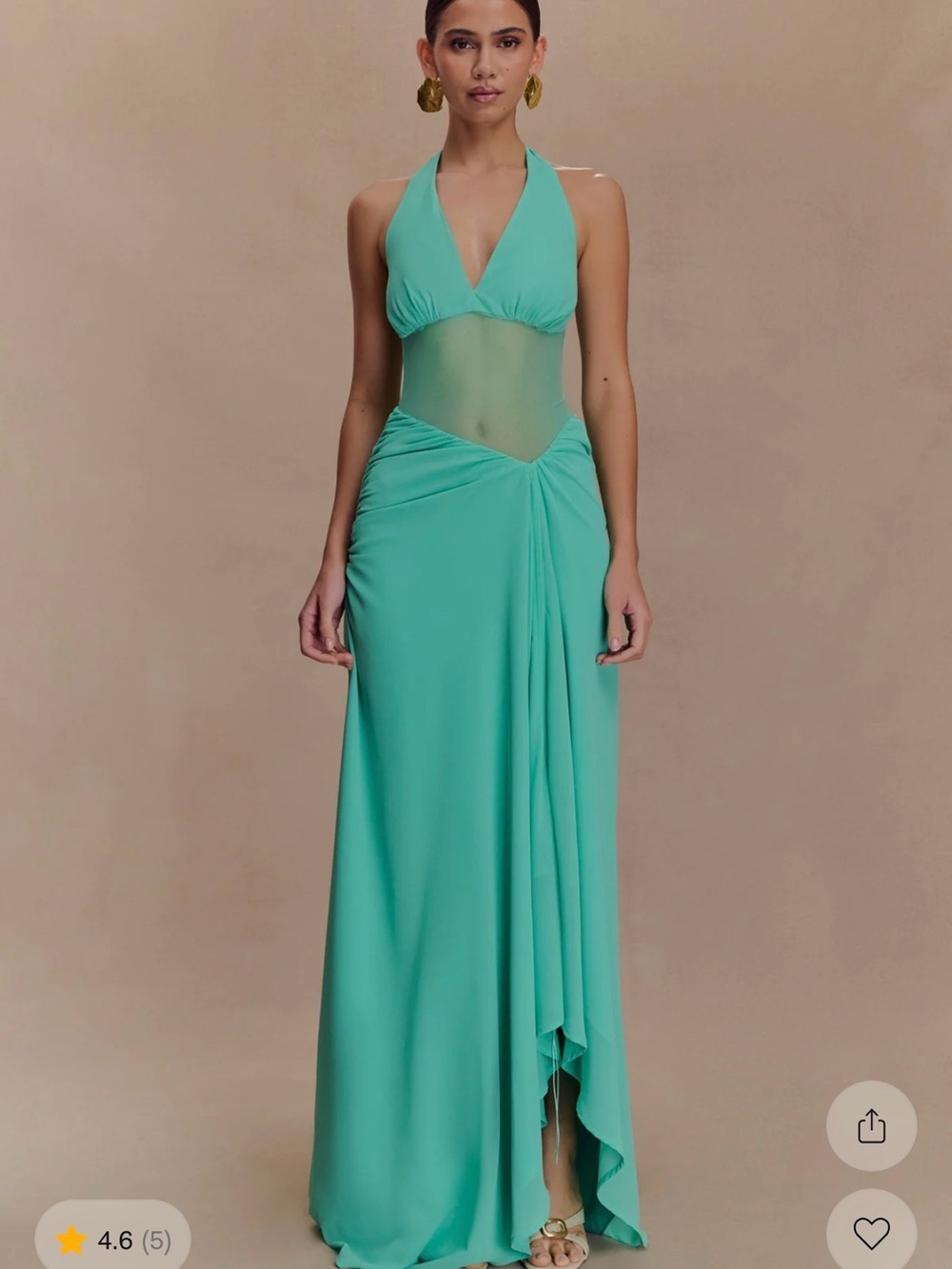 Meshki - Jonna Chiffon and Mesh Maxi Dress